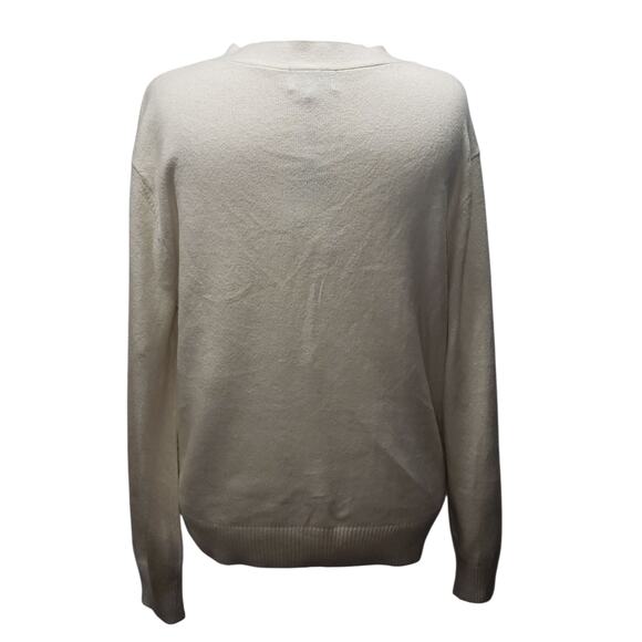 Goodfellow Men’s Button Up Sweater Size L Beige Knit Cardigan Casual Layer - Picture 3 of 8